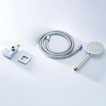 BAKALA SUS304 Stainless Steel Square Shower Head with Wall Connector & 1.5m Hose Set