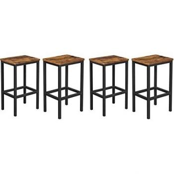 VASAGLE Barhocker, 2er Set, Industriestil