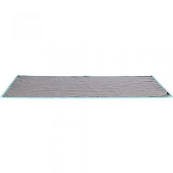 Tappeto per Roditori in Tessuto Grigio e Turchese 140x100 cm