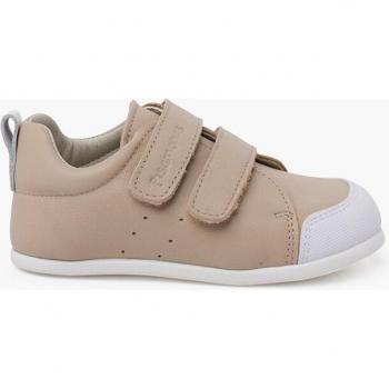Baskets Enfant Beige à Double Scratch