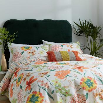 Helena Springfield Bella Cover Cotton Duvet Set – Double, Orange