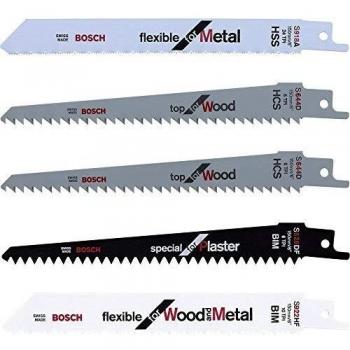 Bosch 5 Piece Sabre Saw Blade Set for KEO and Recipro Saws