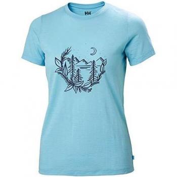 T-Shirt Imprimé Helly Hansen Femme S Bleu Glacier