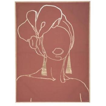 Mujer en Tela: Obra de 45 x 60 cm enmarcada