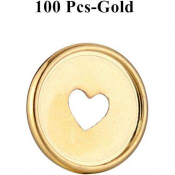 Anneaux de reliure pour scrapbooking en forme de cœur 24mm