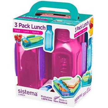 Sistema Confezione 2-porta pranzo 975/410 ml con Borraccia 475 ml (Polipropilene)