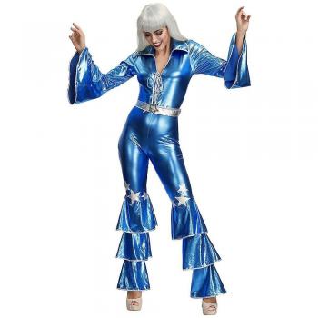 Costume Rétro Hippie Femme Bleu XL