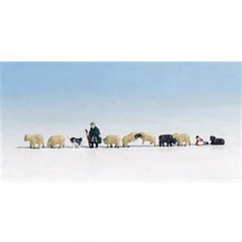 Noch 36750 N Gauge Shepherd and Sheep Miniatures