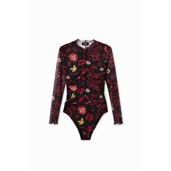 Desigual Body Tulle Floral Outlet Preto XXL