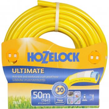 Hozelock Ultimate Anti Kink Crush Proof Hose Pipe 1/2 / 12.5mm 50m Yellow