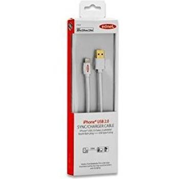 Ednet Apple iPhone Ladekabel, 3m, USB 2.0, MFI zertifiziert