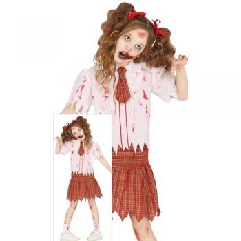 Disfraz de Estudiante Zombie para Niña