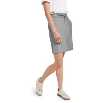 Minirock CECIL Damen Größe M (40) Grün/Schwarz – Khaki, gestreifter 73% Polyester /24% Viskose /3% Elasthan Mini-Rock mit Knieumfang und Tunnelzugband