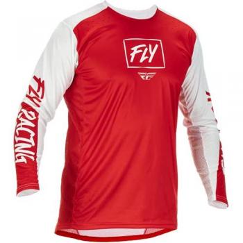 Fly Racing Lite Maillot Motocross Blanc Rouge M