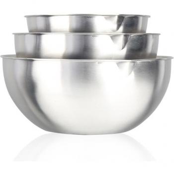 Cuenco para mezclar de acero inoxidable con base de silicona 20/24/28cm