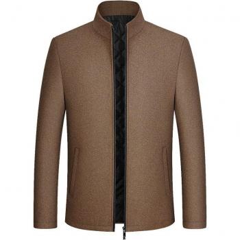 Men's Stand Collar Wool Jacket