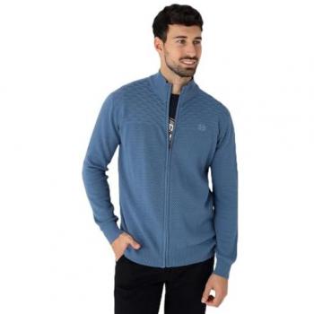 Camisa Algodón Azul Bendorff Outlet 2024 con Cremallera