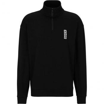 Felpa Hugo Nera e Bianca Half-Zip XL