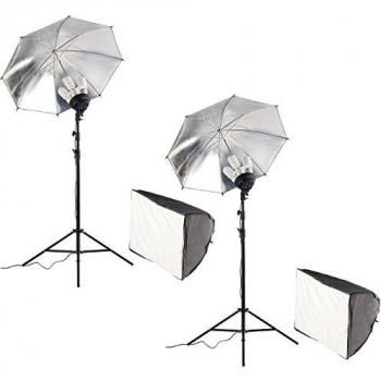 Pack de 2 boîtes à lumière avec parapluie réflecteur