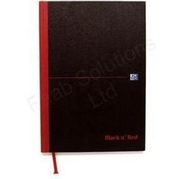 Black n Red Notebook Casebound 90gsm Plain 192pg A4 Ref 100080489 Pack