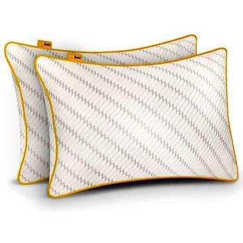 Foam Pillows 2 Pack with Bamboo Pillow Cover, Cooling