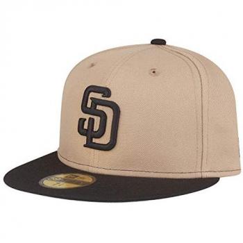 Neues Era-Design Cap 59Fifty MLB San Diego Padres – Beige, 8 Stück