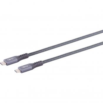S/CONN USB-C Stecker auf Typ C Stecker Kabel, 2m, 4.0 Gen 3x2