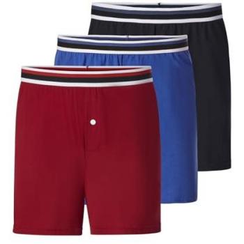 Boxershorts BABISTA 3er Pack Boxershorts LUNORO Gr. M, rot (rot blau), Herren, Unterhosen, in verschiedenen Looks