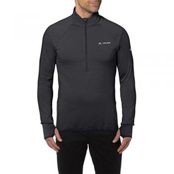 VAUDE Pull Homme Livigno Demi-Zip, Noir, Taille L