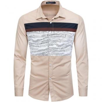 Coton Visada Jauna Camisa de Oficina Manga Larga