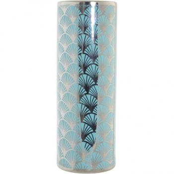 Rose Gold Chromed Porcelain Vase – 14 x 14 x 32 cm, Oriental Style