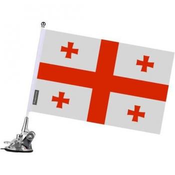 State of Georgia Banner – 27x35 cm – Corrosion‑Resistant Metal Pole – Full‑Side Print