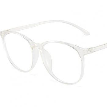 Motorcycle Driving Transparent Round Eyewear with Blue Light Blocking