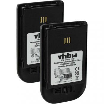 Ensemble de 2 batteries vhbw pour Atos Unify Openscape WL4 (900mAh, 3,7V, Li-ion) noir