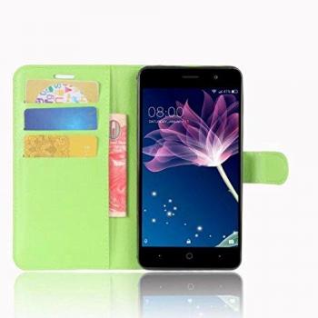OFU® Cover per HOMTOM S8, Funda in Pelle, Supporto, Verde