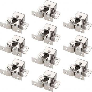 Set de 10 Clips de Puerta Magnéticos de Zinc para Armarios
