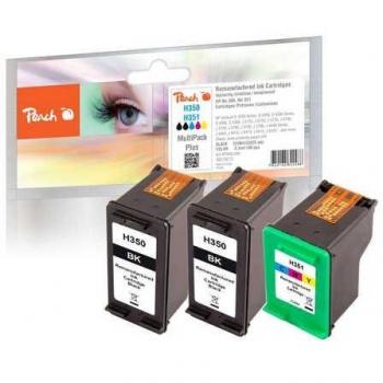 Peach H350/351 Spar Pack Plus Druckköpfe (2xBK, C) geeignet für HP DeskJet D 4300
