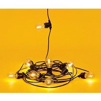 Lichtkette Garten 10 LEDs „Bella Vista Clear“ – 14,2 m schwarz