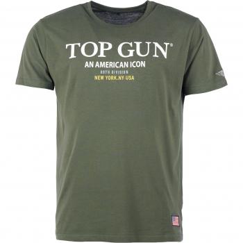 Olives T‑Shirt TOP GUN TG20213002 Herren – Größe S (48) – 100 % Baumwolle