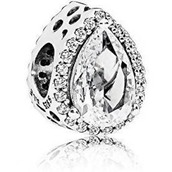 Pandora Glitzer-Charme – Silber, Zirconia, Teardrop‑Form (796245CZ)