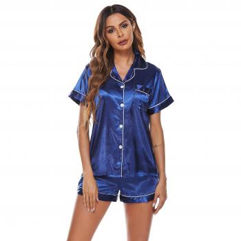 Pijamas de Manga Corta de Seda para Mujer