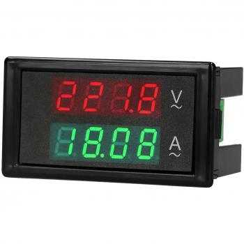 Mesureur de Tension et Courant AC 80-300V 100A avec Affichage Double