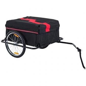 HOMCOM Enclosed Cart Removable Cover Bicycle Trailer