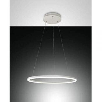 Fabas Luce Lighting Giotto LED One Bulb Pendant, White