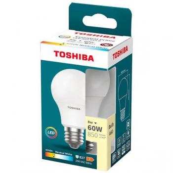 Bombilla Led Toshiba Essential A60 8W E27 4000K – Iluminación Neutra