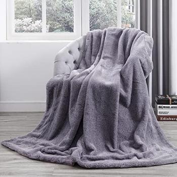 Faux Rabbit Fur Throw for Living Room