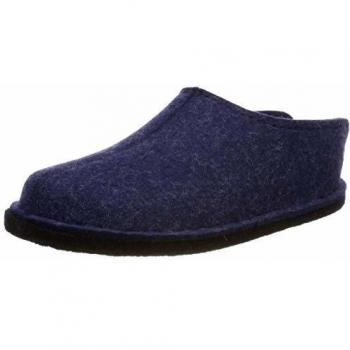 Haflinger Hausschuh Flair Smily aus Wollfilz blau