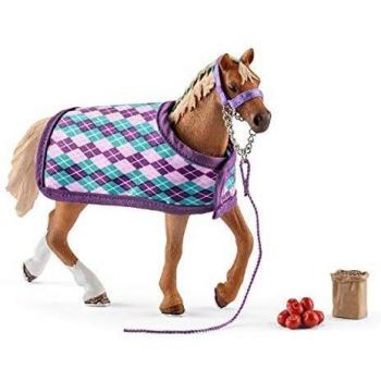 SCHLEICH Horse Club English Thoroughbred Toy with Blanket