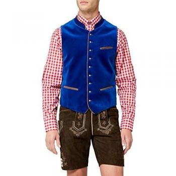 Stockerpoint Ricardo Herren Weste, Trachtenweste, Blau (Royale), XXXXX-Large