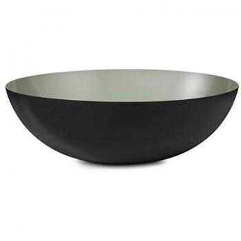 Normann Copenhagen Krenit Dekoschale – 38 × 12 cm, grau-grüner Ton